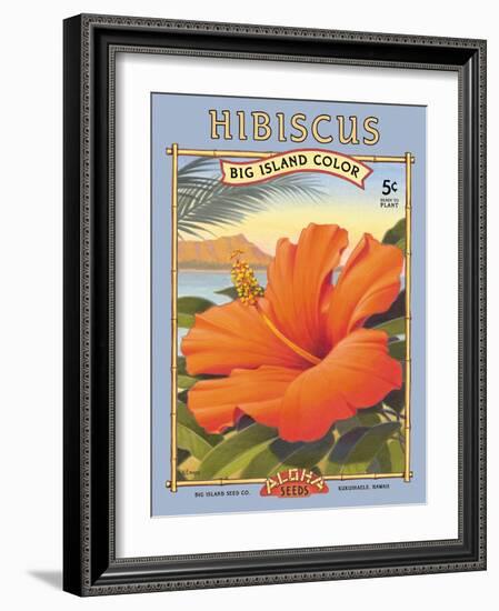 Hibiscus-Kerne Erickson-Framed Art Print