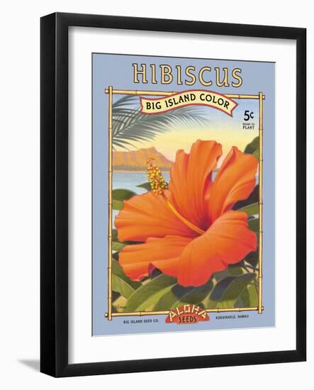 Hibiscus-Kerne Erickson-Framed Art Print