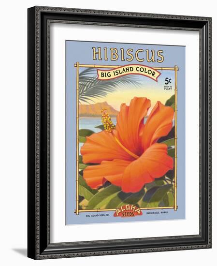 Hibiscus-Kerne Erickson-Framed Art Print