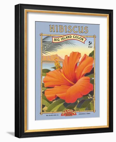 Hibiscus-Kerne Erickson-Framed Art Print