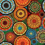 African Seamless Background with Dots and round Shapes-Hibrida13-Photographic Print