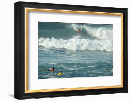 Hicpro Surfing Event, Sunset Beach, North Shore, Oahu, Hawaii-Maresa Pryor-Framed Photographic Print