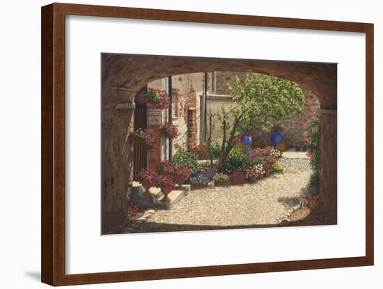 Hidden Garden - Villa Di Camigliano Tuscany-Richard Harpum-Framed Art Print