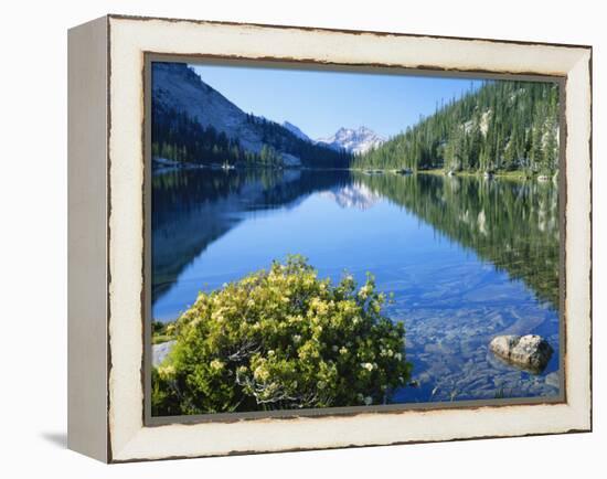 Hidden Lake, Glens Peak, Sawtooth Mountains, Sawtooth National Reservation Area, Idaho, USA-Scott T^ Smith-Framed Premier Image Canvas