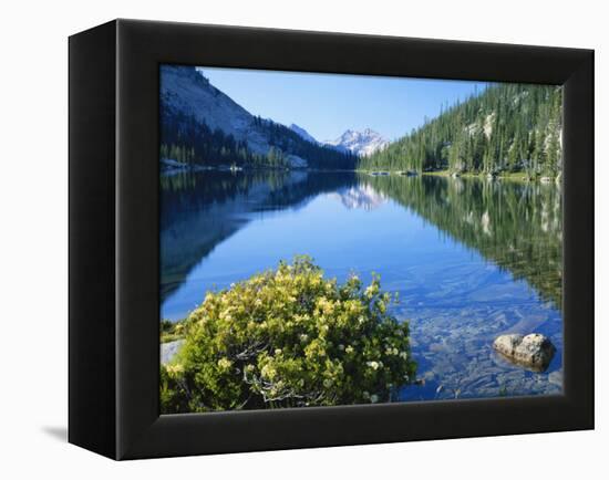 Hidden Lake, Glens Peak, Sawtooth Mountains, Sawtooth National Reservation Area, Idaho, USA-Scott T^ Smith-Framed Premier Image Canvas