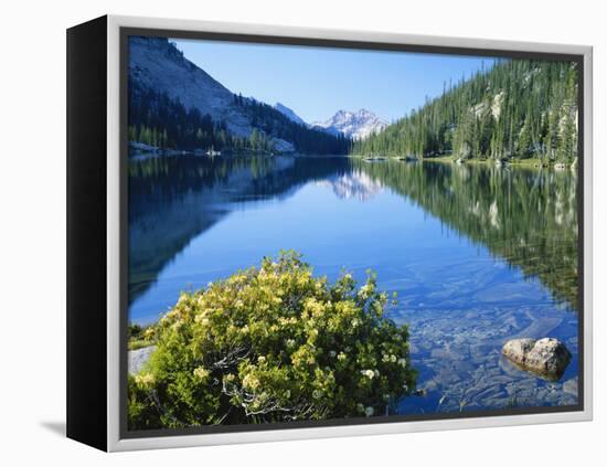 Hidden Lake, Glens Peak, Sawtooth Mountains, Sawtooth National Reservation Area, Idaho, USA-Scott T^ Smith-Framed Premier Image Canvas