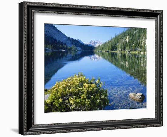 Hidden Lake, Glens Peak, Sawtooth Mountains, Sawtooth National Reservation Area, Idaho, USA-Scott T^ Smith-Framed Photographic Print