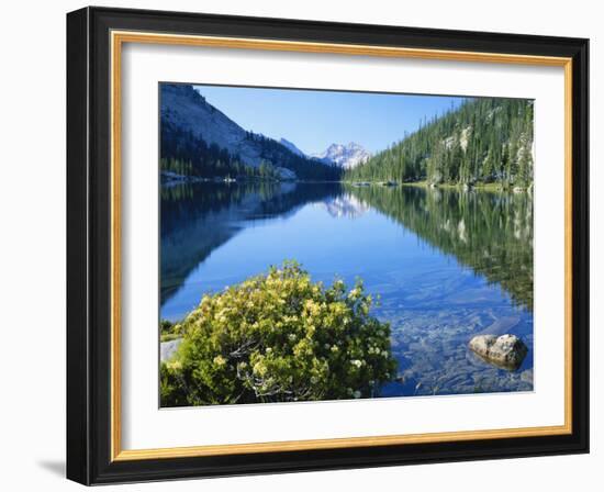 Hidden Lake, Glens Peak, Sawtooth Mountains, Sawtooth National Reservation Area, Idaho, USA-Scott T^ Smith-Framed Photographic Print