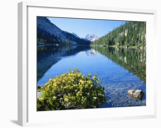 Hidden Lake, Glens Peak, Sawtooth Mountains, Sawtooth National Reservation Area, Idaho, USA-Scott T^ Smith-Framed Photographic Print