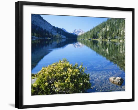 Hidden Lake, Glens Peak, Sawtooth Mountains, Sawtooth National Reservation Area, Idaho, USA-Scott T^ Smith-Framed Photographic Print