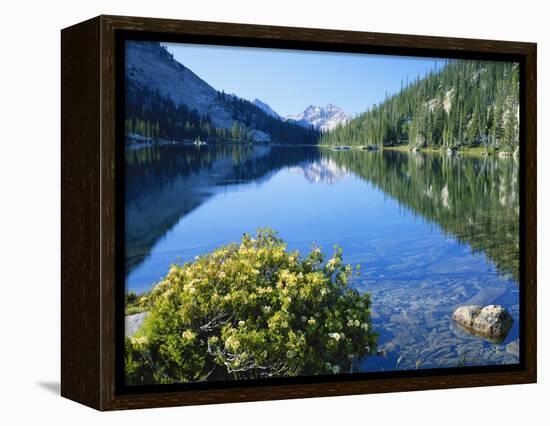 Hidden Lake, Glens Peak, Sawtooth Mountains, Sawtooth National Reservation Area, Idaho, USA-Scott T^ Smith-Framed Premier Image Canvas