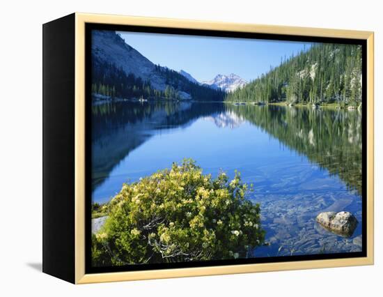 Hidden Lake, Glens Peak, Sawtooth Mountains, Sawtooth National Reservation Area, Idaho, USA-Scott T^ Smith-Framed Premier Image Canvas