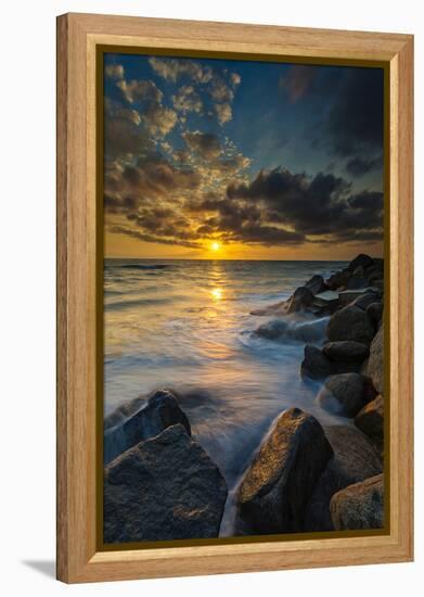 Hidden Stairs to the Beach in Carlsbad, Ca-Andrew Shoemaker-Framed Premier Image Canvas