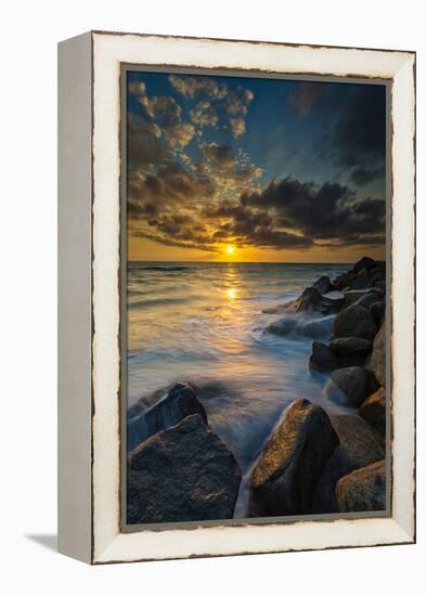 Hidden Stairs to the Beach in Carlsbad, Ca-Andrew Shoemaker-Framed Premier Image Canvas