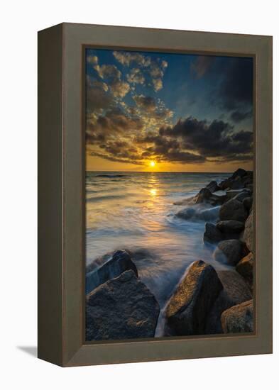 Hidden Stairs to the Beach in Carlsbad, Ca-Andrew Shoemaker-Framed Premier Image Canvas