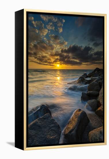 Hidden Stairs to the Beach in Carlsbad, Ca-Andrew Shoemaker-Framed Premier Image Canvas