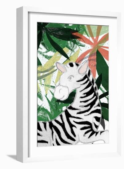 Hidden Zebra-Elizabeth Medley-Framed Art Print