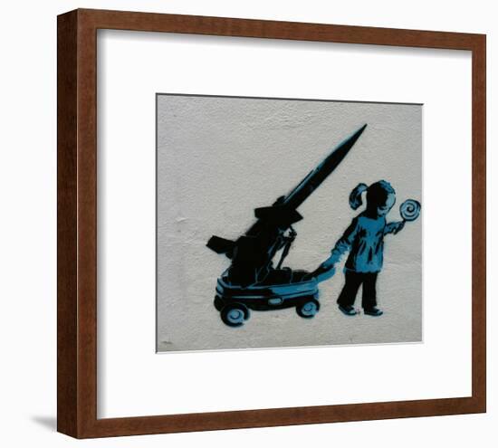 Hide-Banksy-Framed Art Print