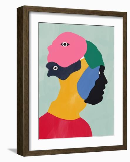 Hiding behind Masks-Little Dean-Framed Photographic Print