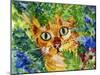 Hiding Tabby Cat-sylvia pimental-Mounted Art Print