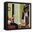 "Hiding the Presents", December 7, 1957-Richard Sargent-Framed Premier Image Canvas