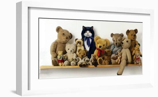 Hiding With Teddy Bears-Nancy Tillman-Framed Premium Giclee Print