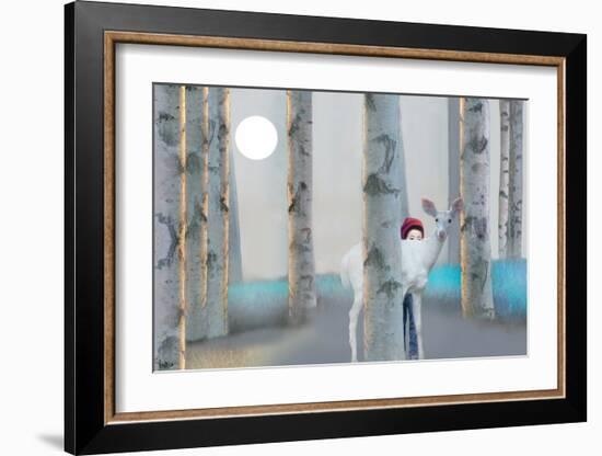 Hiding with White Deer-Nancy Tillman-Framed Art Print