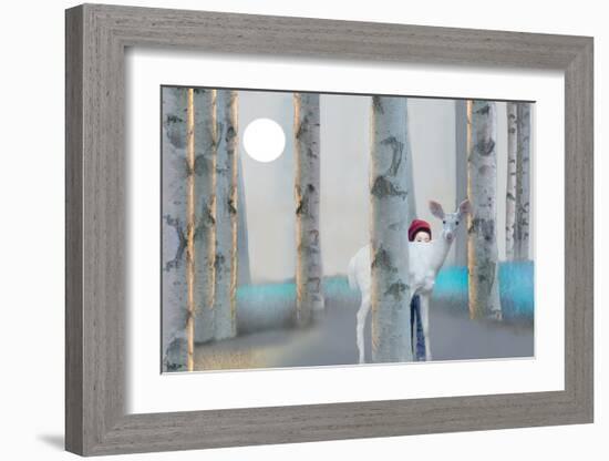 Hiding with White Deer-Nancy Tillman-Framed Art Print