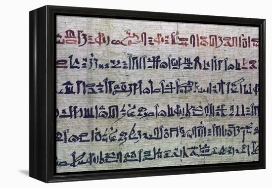 Hieratic Egyptian script from the Book of the Dead. Artist: Unknown-Unknown-Framed Premier Image Canvas