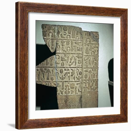 Hieroglyphic inscription, Neo-Hittite, c9th century BC. Artist: Unknown-Unknown-Framed Giclee Print