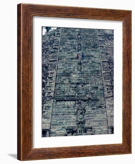 Hieroglyphic Staircase, Temple 26, Copan, Maya, Honduras-Kenneth Garrett-Framed Photographic Print