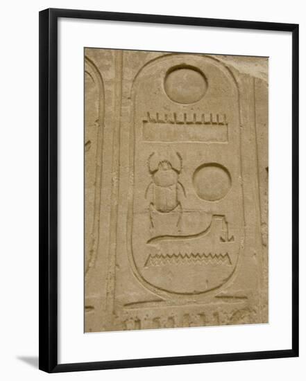 Hieroglyphics detail, Karnak Temple, East Bank, Luxor, Egypt-Cindy Miller Hopkins-Framed Photographic Print