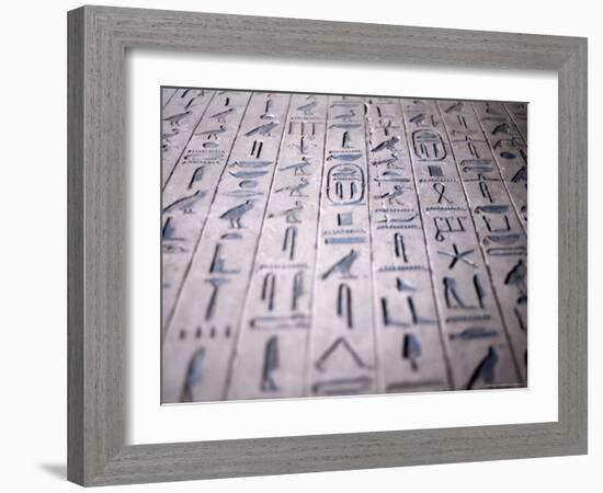 Hieroglyphics in the Interior of the Pyramid of Unas, Sakkara (Saqqarah), Egypt, Africa-Richard Ashworth-Framed Photographic Print