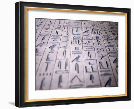 Hieroglyphics in the Interior of the Pyramid of Unas, Sakkara (Saqqarah), Egypt, Africa-Richard Ashworth-Framed Photographic Print