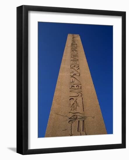 Hieroglyphics on the Obelisk in Hippodrome Square in Istanbul, Turkey, Europe-Short Michael-Framed Photographic Print