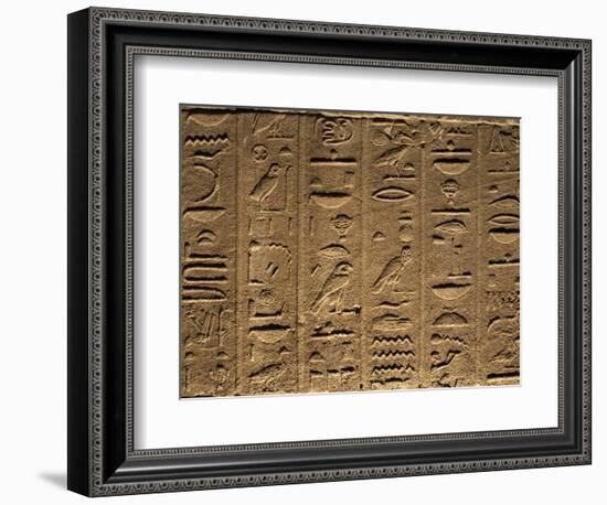 Hieroglyphs Adorn the Walls of the Temple of Philae, UNESCO World Heritage Site, Near Aswan, Egypt-Mcconnell Andrew-Framed Photographic Print