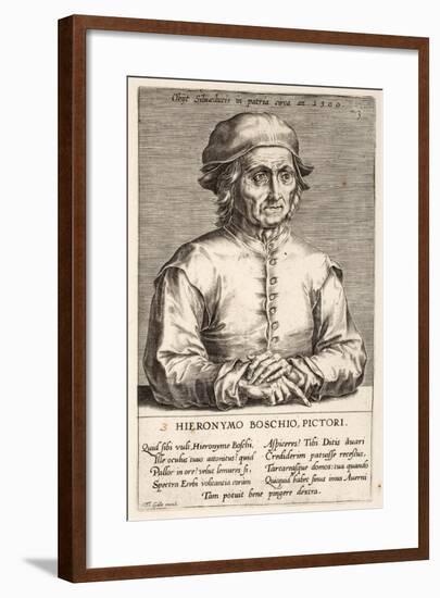 Hieronymous Bosch, Plate 3 from the Series Pictorum Aliquot Celebrium Germanaie Inferioris Effigies-Johan Wierix-Framed Giclee Print