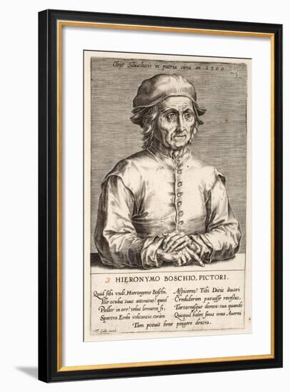 Hieronymous Bosch, Plate 3 from the Series Pictorum Aliquot Celebrium Germanaie Inferioris Effigies-Johan Wierix-Framed Giclee Print