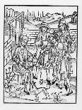 Title Page, Illustrating Herbal Distilleries with Figures in a Landscape, 1500-Hieronymus Brunschwig-Giclee Print