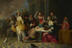 Interior with a Music Party and an Elegant Couple Dancing-Hieronymus Janssens-Giclee Print