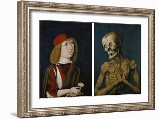 Hieronymus Tscheckenbürlin and the Personification of Death, 1487-German School-Framed Giclee Print