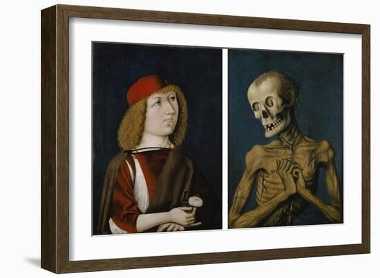 Hieronymus Tscheckenbürlin and the Personification of Death, 1487-German School-Framed Giclee Print