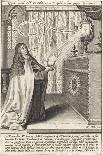 Depicted Showing the Infant Jesus a Single Rose-Hieronymus Wierix-Art Print