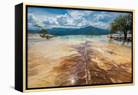 Hierve El Agua, Natural Rock Formations in the Mexican State of Oaxaca-javarman-Framed Premier Image Canvas