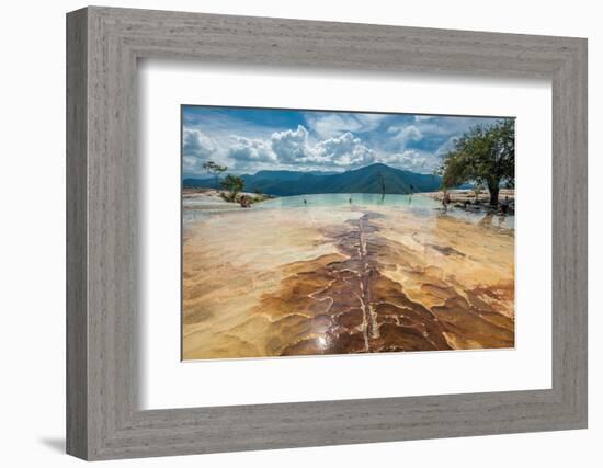 Hierve El Agua, Natural Rock Formations in the Mexican State of Oaxaca-javarman-Framed Photographic Print