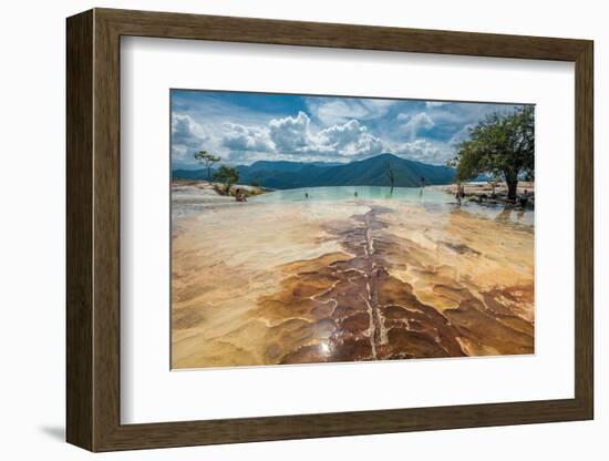 Hierve El Agua, Natural Rock Formations in the Mexican State of Oaxaca-javarman-Framed Photographic Print