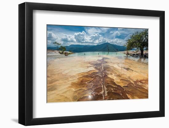 Hierve El Agua, Natural Rock Formations in the Mexican State of Oaxaca-javarman-Framed Photographic Print