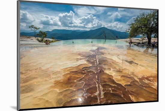 Hierve El Agua, Natural Rock Formations in the Mexican State of Oaxaca-javarman-Mounted Photographic Print