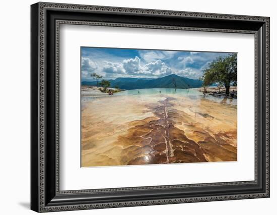 Hierve El Agua, Natural Rock Formations in the Mexican State of Oaxaca-javarman-Framed Photographic Print