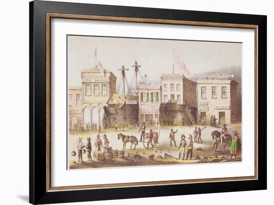 High and Dry, from 'Mountains and Molehills' or a 'Burnt Journal', 1855-Francis Samuel Marryat-Framed Giclee Print